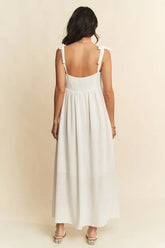 Davi & Dani Smocked Sleeveless Maxi Cami Dress OutfitFlow